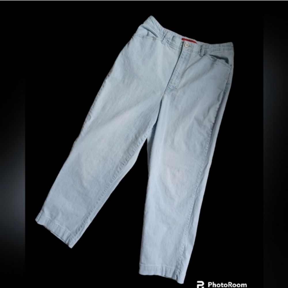 Gloria Vanderbilt Light Wash Jeans Women's Size 12 Baggy Wide Leg